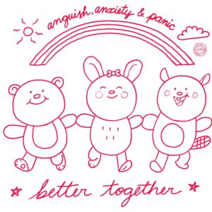 Better Together // anguish, anxiety & panic Rosa – camiseta unissex t-shirt BR