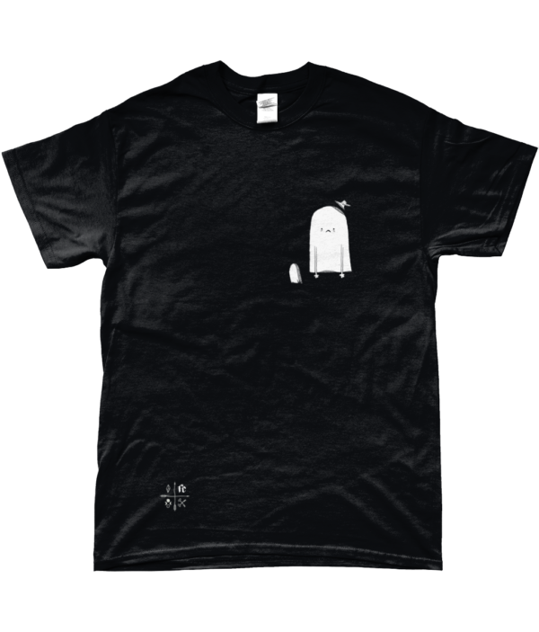 Camiseta fantasma triste preta