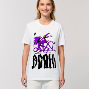 Riidley // Roxo – camiseta Branca unissex